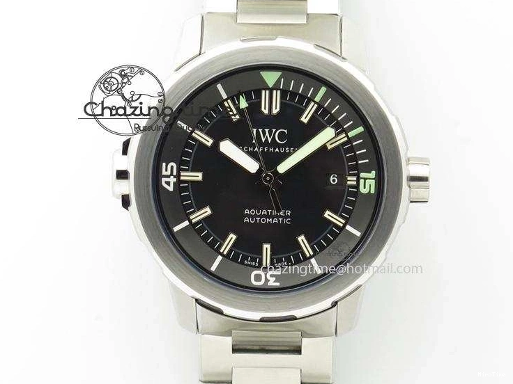 MIROTIME 0720 UrbanStyle Aquatimer Automatic IW329002 V6F 1:1 Best Edition Black Dial On SS Bracelet MIYOTA 7317